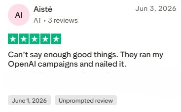 Five-star Trustpilot review from Aistė.